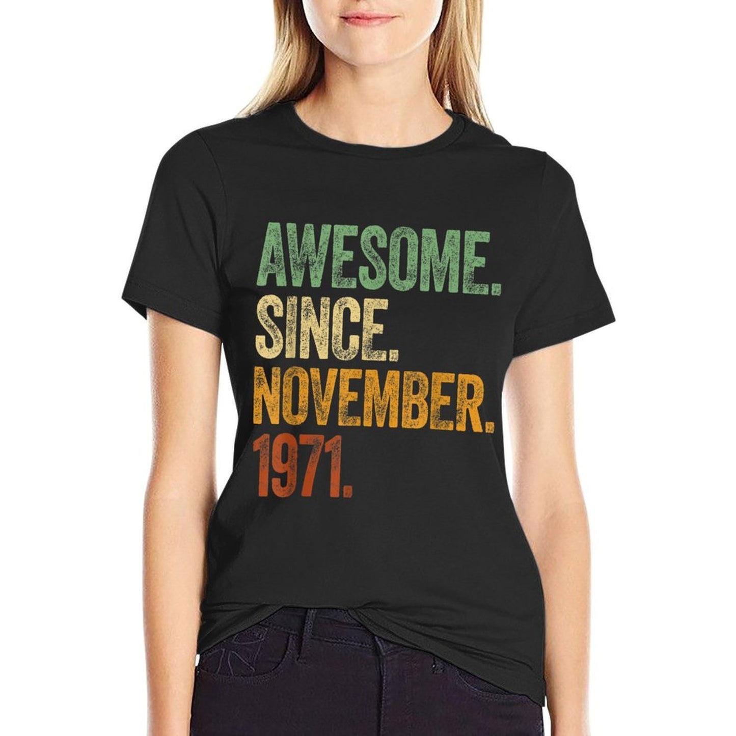 50 Years Awesome Since November Born in 1971 50th Birthday  Trendy Pattern T-Shirt
