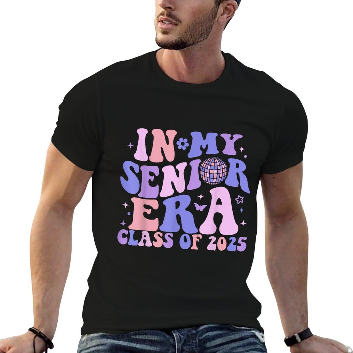 In My Senior Era Class of 2025 Groovy Senior 2025 Graduation  Moisture-wicking T-Shirt