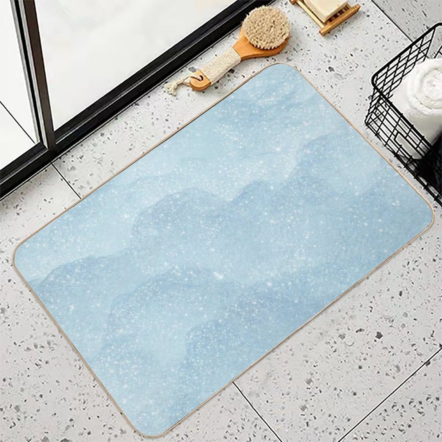 Comfy Snowstorm  Eco-Friendly Bath Mat