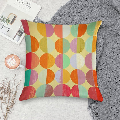 Sunrise Soft Short Plush Fabric Throw Pillow