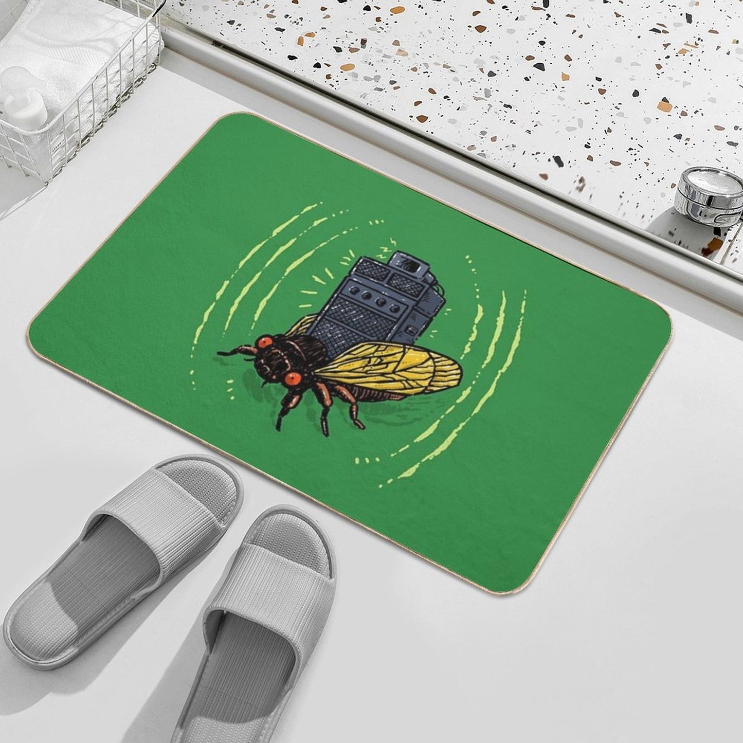 Cicada Soundsystem Durable Bath Mat