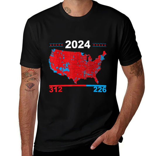 Electoral Map Trump 312 Red 2024 Election Results Map 2024  Vintage-inspired T-Shirt