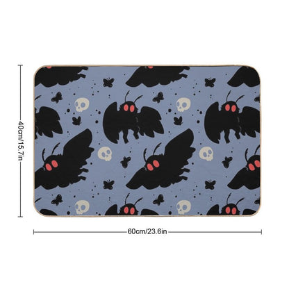 Mothman - Daylight Blue  Slip-Resistant Bath Mat