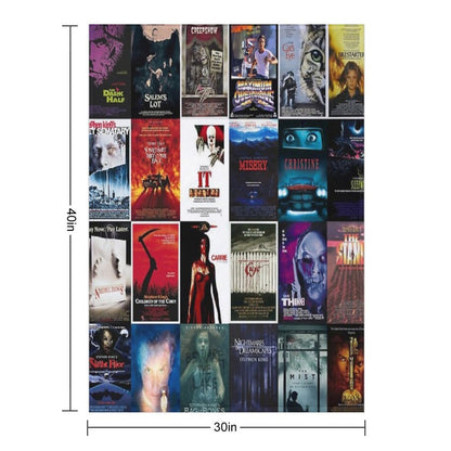 Stephen King Movie Posters Collection Eco-conscious Throw Blanket