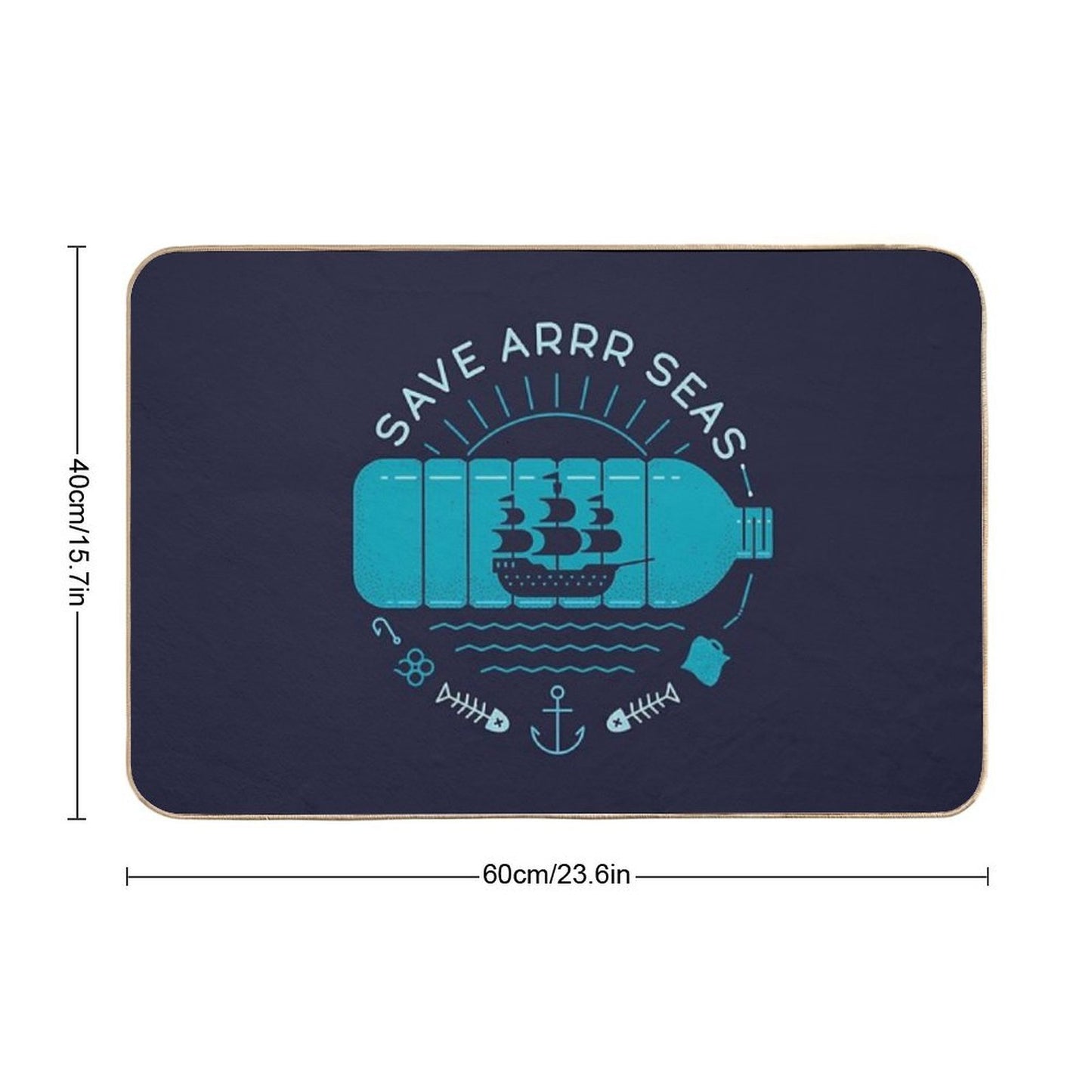 Save Arrr Seas Durable Bath Mat