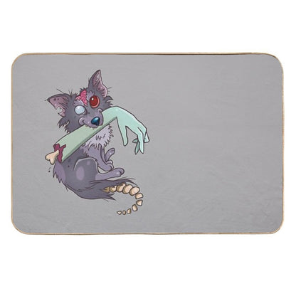 Rufus Zombie Dog  Fade-Resistant Bath Mat
