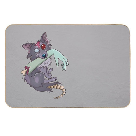 Rufus Zombie Dog  Fade-Resistant Bath Mat