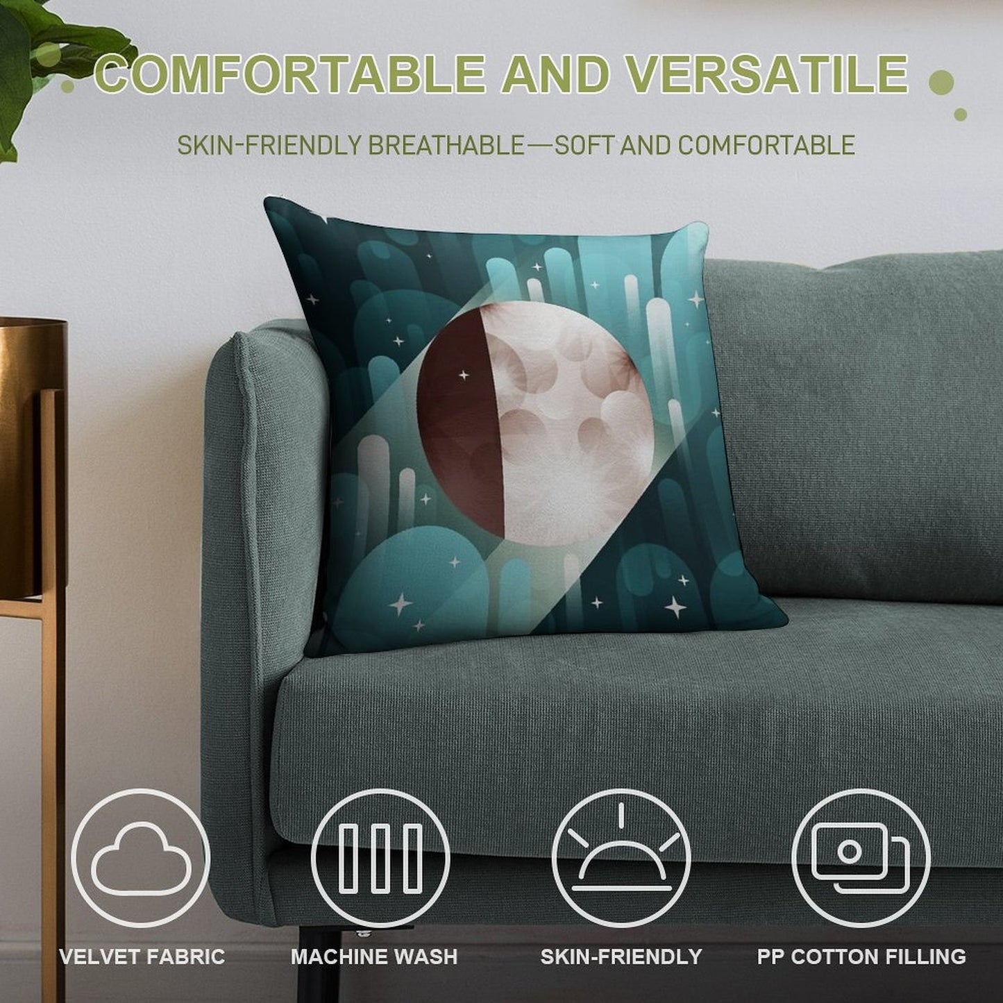 Fly Me to The Moon Soft Gift Ready Throw Pillow