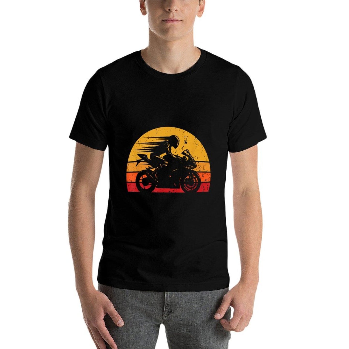 Vintage Retro Motorcycle Racing Biker Sport Street Bike  Breathable T-Shirt