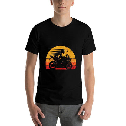 Vintage Retro Motorcycle Racing Biker Sport Street Bike  Breathable T-Shirt