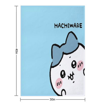 Peek A Boo Hachiware ハチワレ  Chiikawa ちいかわ Usagi うさぎ  Cute Kawaii Characters Bear Cat Rabbit Versatility Throw Blanket