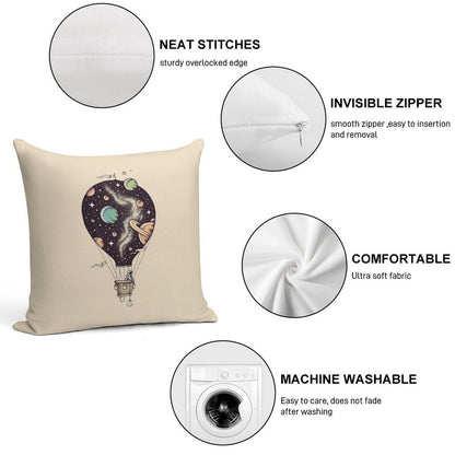 Interstellar Journey Soft Reinforced Edging Throw Pillow