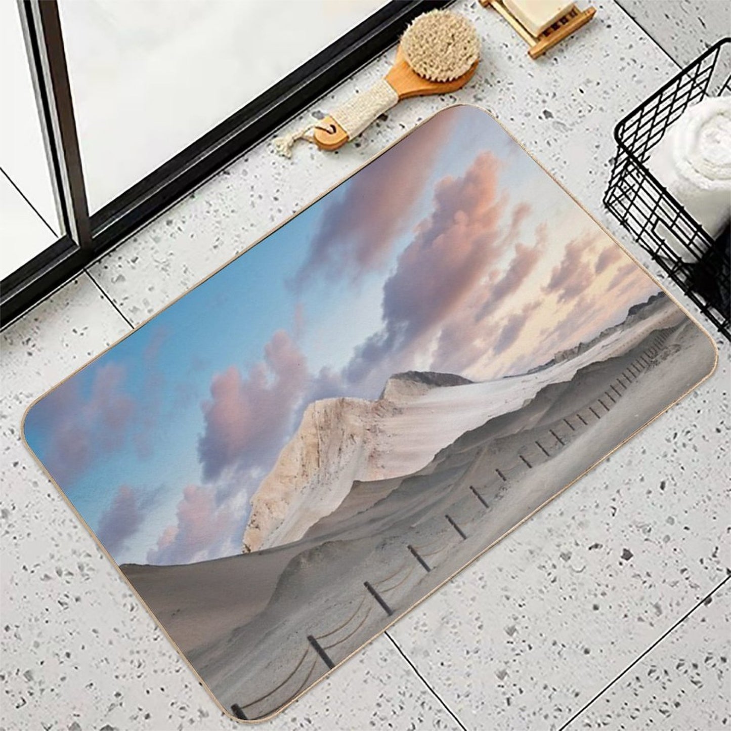 Rainbow Mountain (胭脂山),  Qinghai, China  Eco-Friendly Bath Mat
