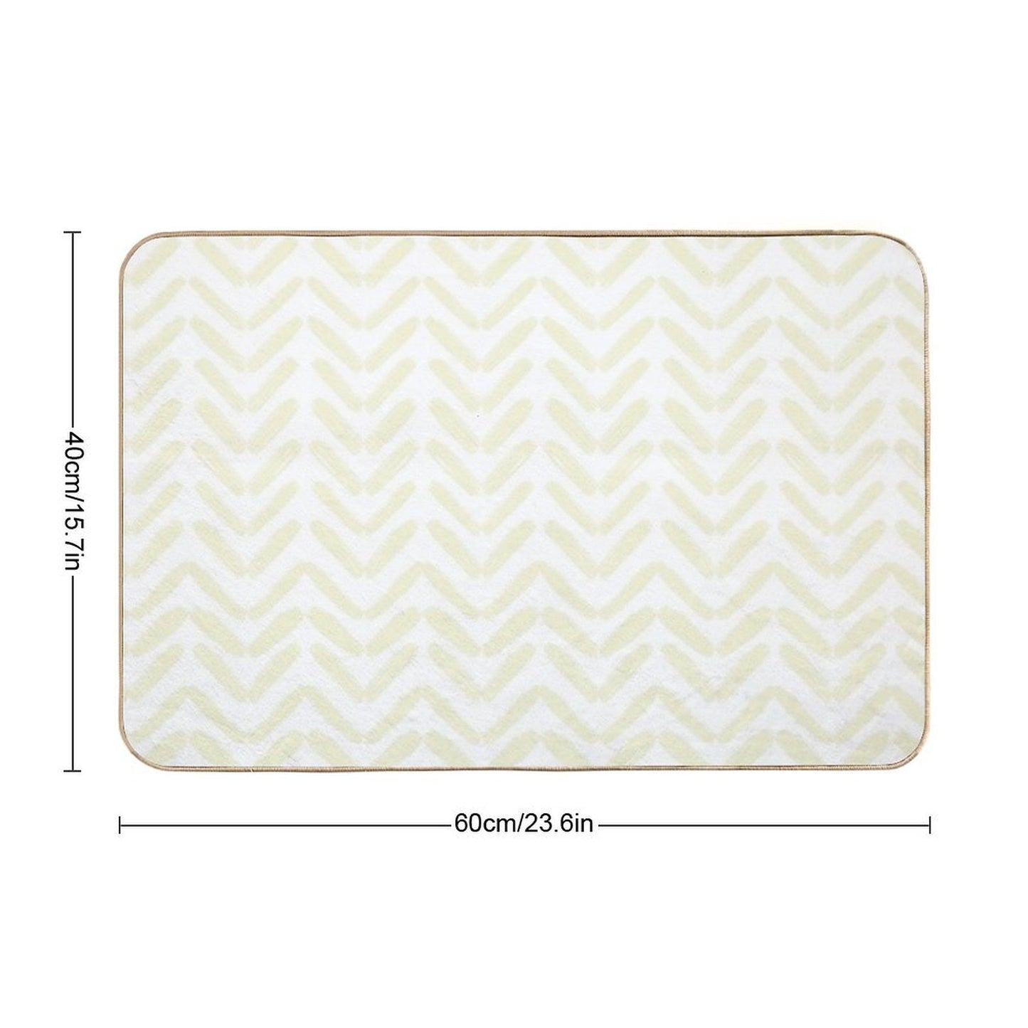 Boho Yellow Geometric Arrows Pattern  Multi-Purpose Bath Mat