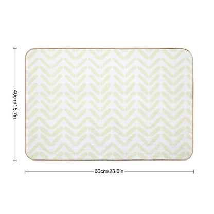 Boho Yellow Geometric Arrows Pattern  Multi-Purpose Bath Mat