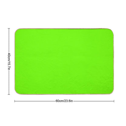 Super Bright Fluorescent Green Neon  Easy To Clean Bath Mat