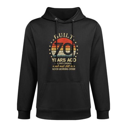 Built 70 Years Ago - All Parts Original Funny 70th Birthday Unisex Design Hoodie