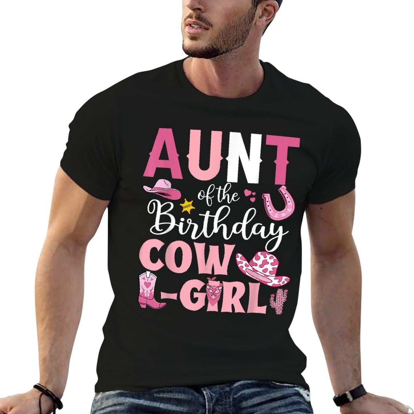 Aunt Of The Birthday Cowgirl Rodeo Party B-day Girl Party  Quick-drying T-Shirt