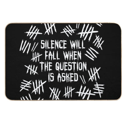 Silence Asked White  Absorbent Bath Mat