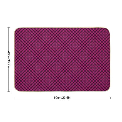 Pink And Black Medallions  Slip-Resistant Bath Mat