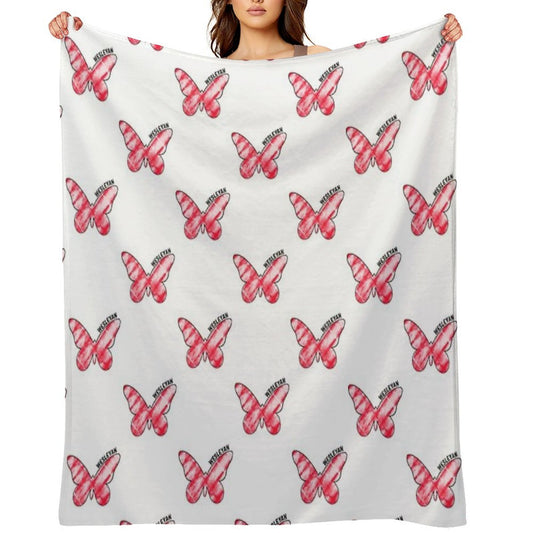 Wesleyan Butterfly Versatility Throw Blanket