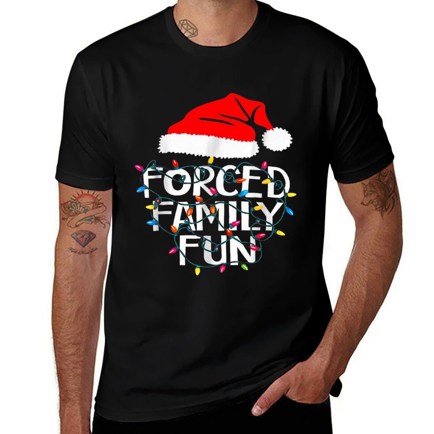 Forced Family Fun Sarcastic Christmas Funny  Classic T-Shirt