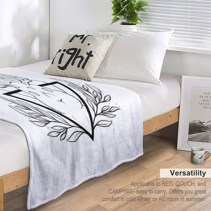 Lunar Rabbit  Jackalope  Nikury Easy Care Throw Blanket