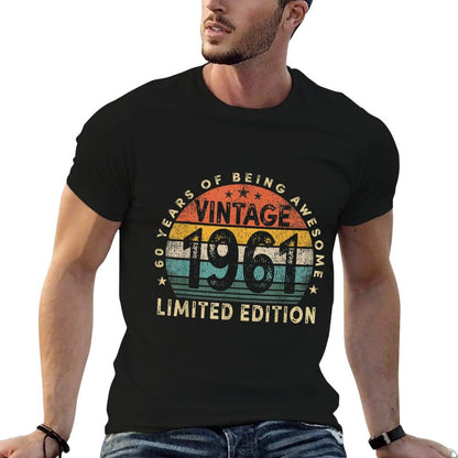 60 Year Old Vintage 1961 Limited Edition 60th Birthday  Cotton T-Shirt