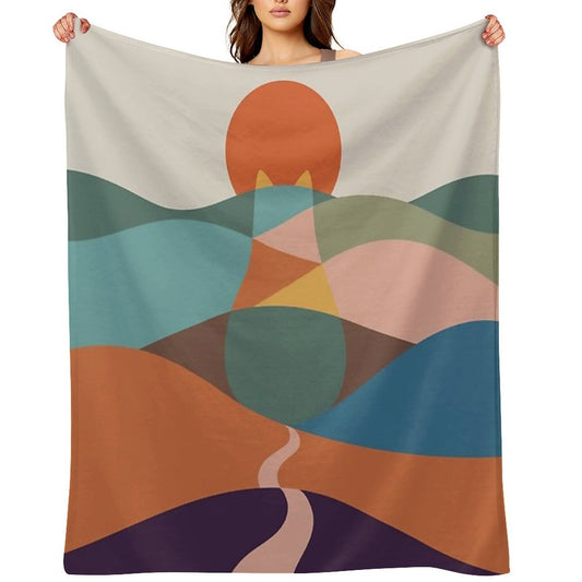 Cat Landscape 65 Durable Throw Blanket