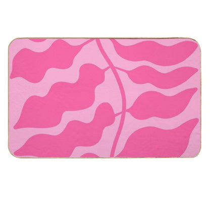 Leaves Pink  Eco-Friendly Bath Mat