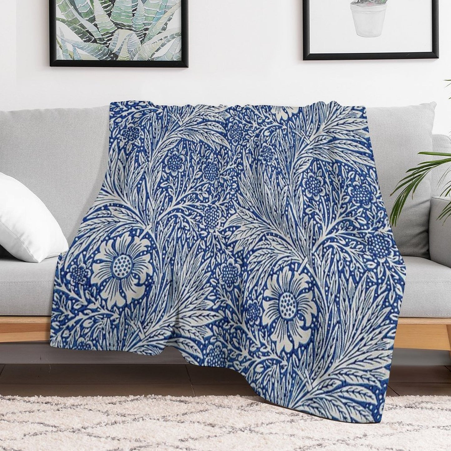 Marigold - William Morris Velvety-soft Throw Blanket