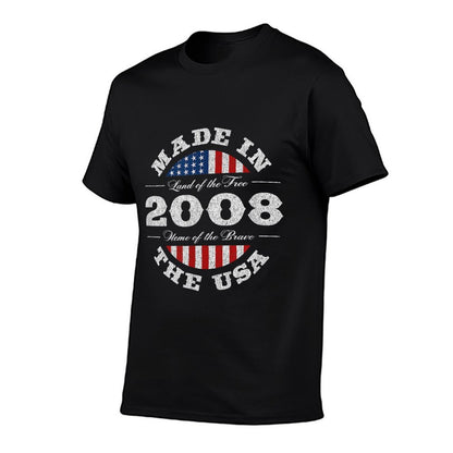 17 Year Old Patriotic American USA 2008 17th Birthday  Stretchy T-Shirt