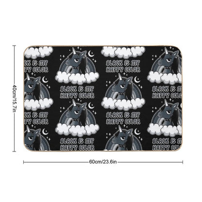 Black Unicorn  Odorless Bath Mat