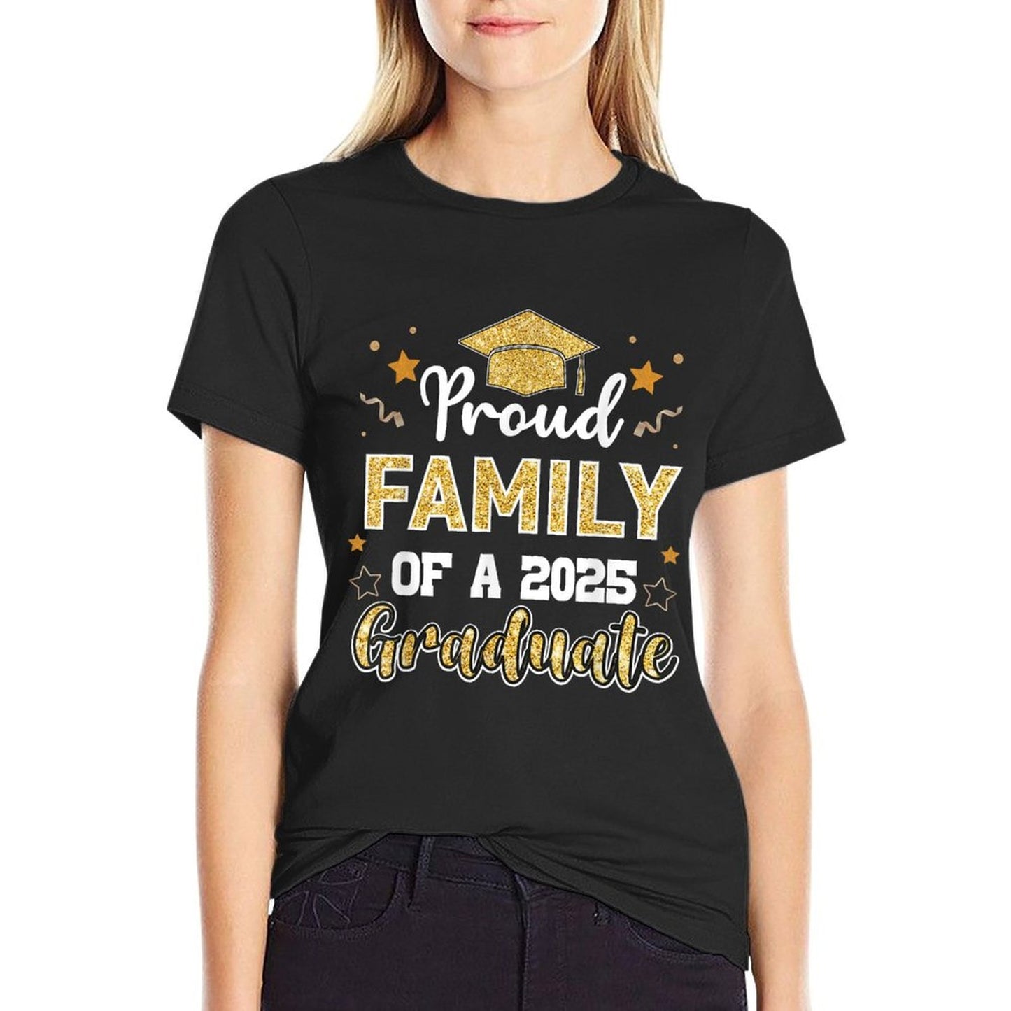 Family Senior 2025 Proud Family Of A Class Of 2025 Graduate  Eco-friendly Material T-Shirt