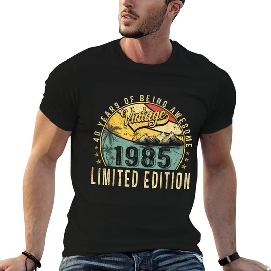 Vintage 1985 40th Birthday Gift 40 Years Old For Men Women  Oversized Silhouette T-Shirt
