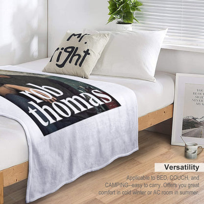 Rob Thomas Singer Music Band Sustainable Throw Blanket