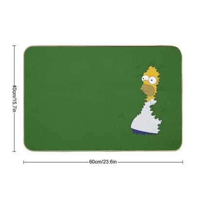 Homer In The Bushes  Eco-Friendly Bath Mat