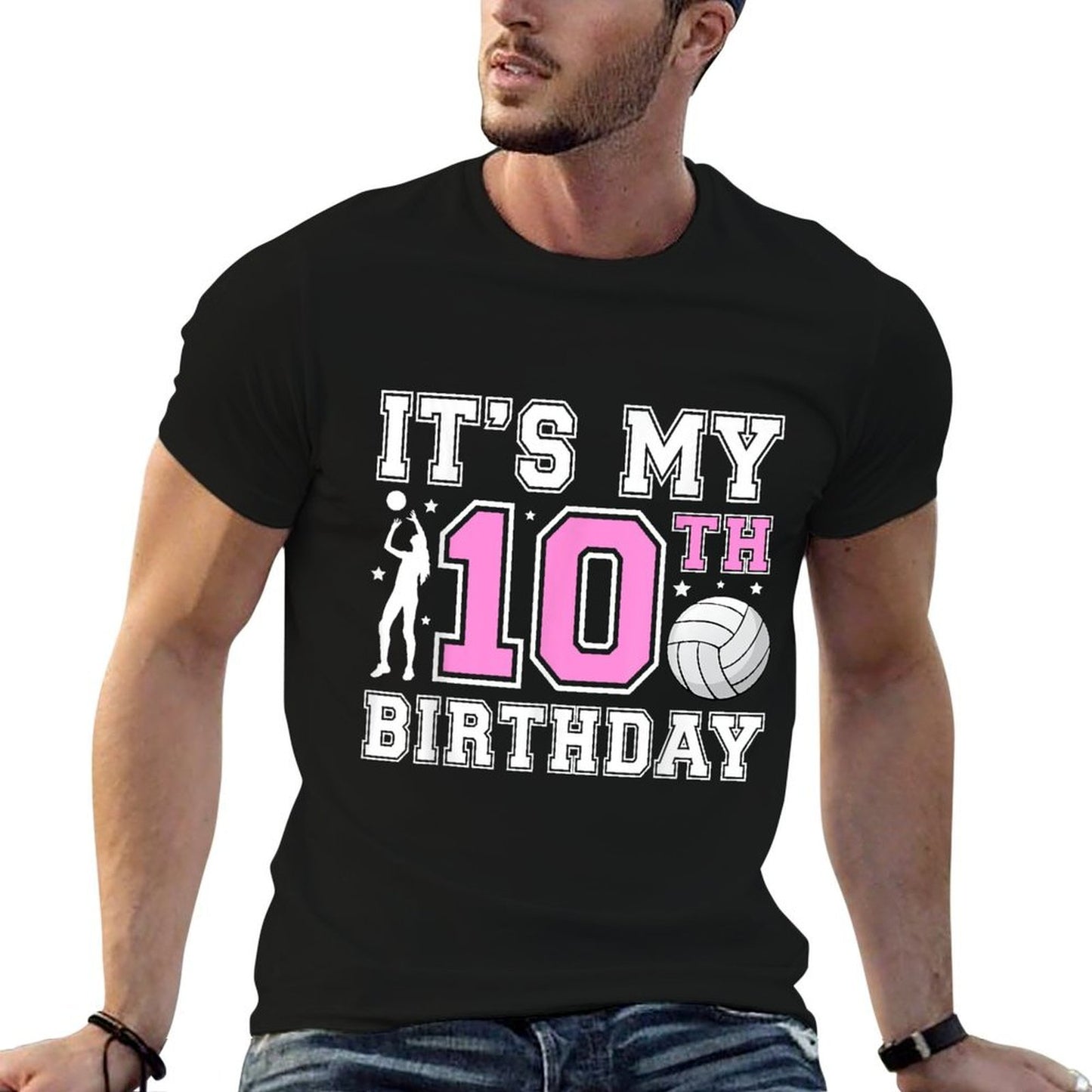 10th Birthday Volleyball Girl 10 Year Old Volleyball Player  Summer-ready Fabric T-Shirt