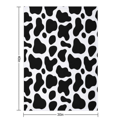 Cow Pattern Eco-conscious Throw Blanket