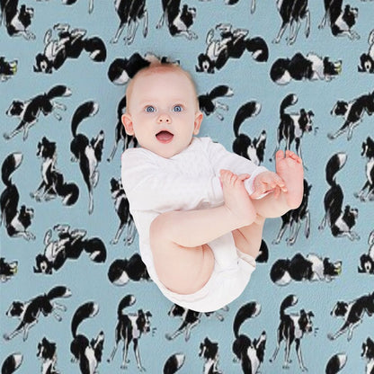 Border Collie Easy Care Throw Blanket