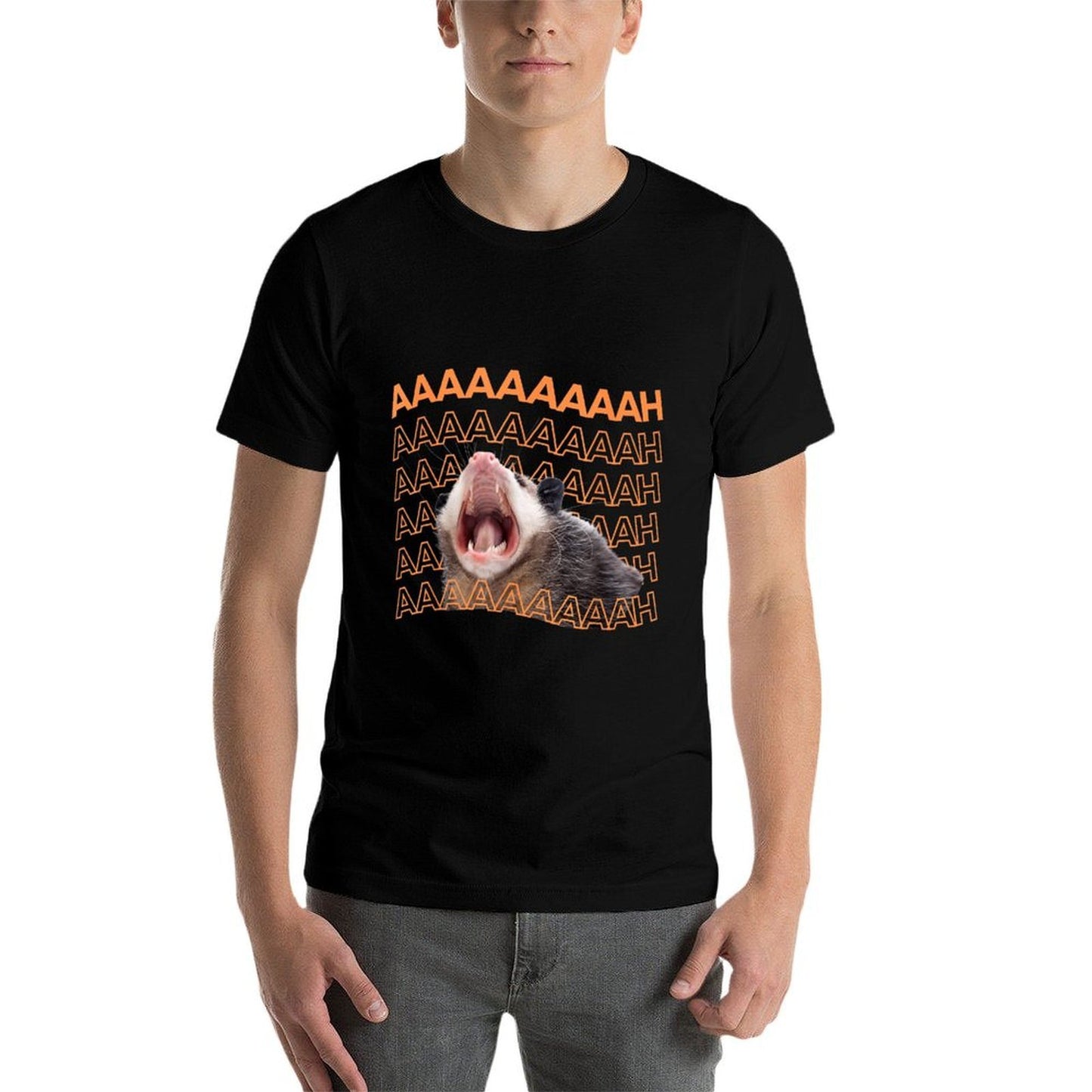 Opossum Screaming Funny Possum Trash Cat Meme Men Women Gift  Vintage-inspired T-Shirt