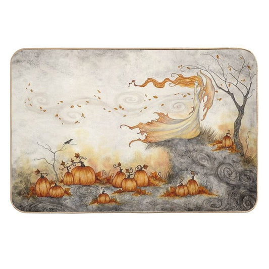 Whispers in The Pumpkin Patch  Easy Maintenance Bath Mat