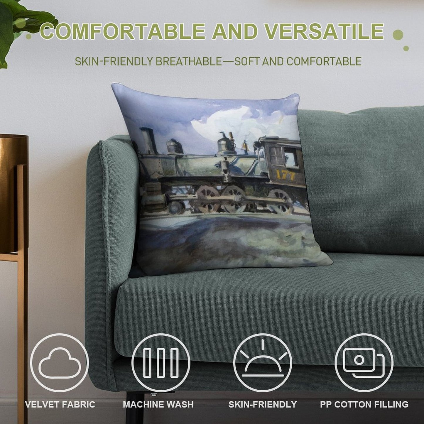 D  And R  G  Locomotive   1925 by Edward Hopper Soft Bedroom Essential Throw Pillow