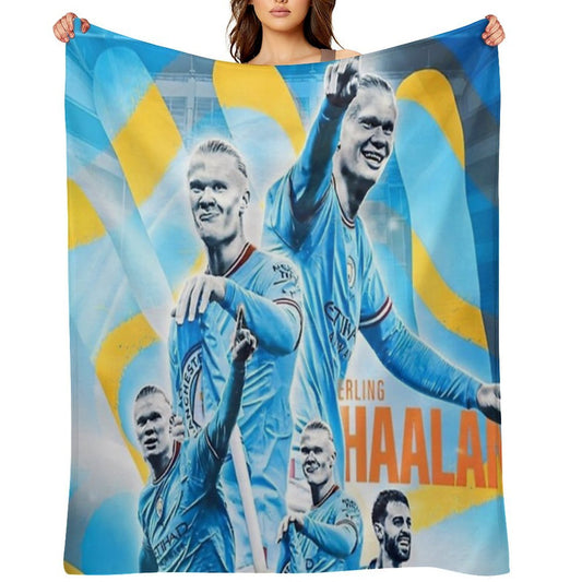 Erling Haaland Gift-ready Throw Blanket