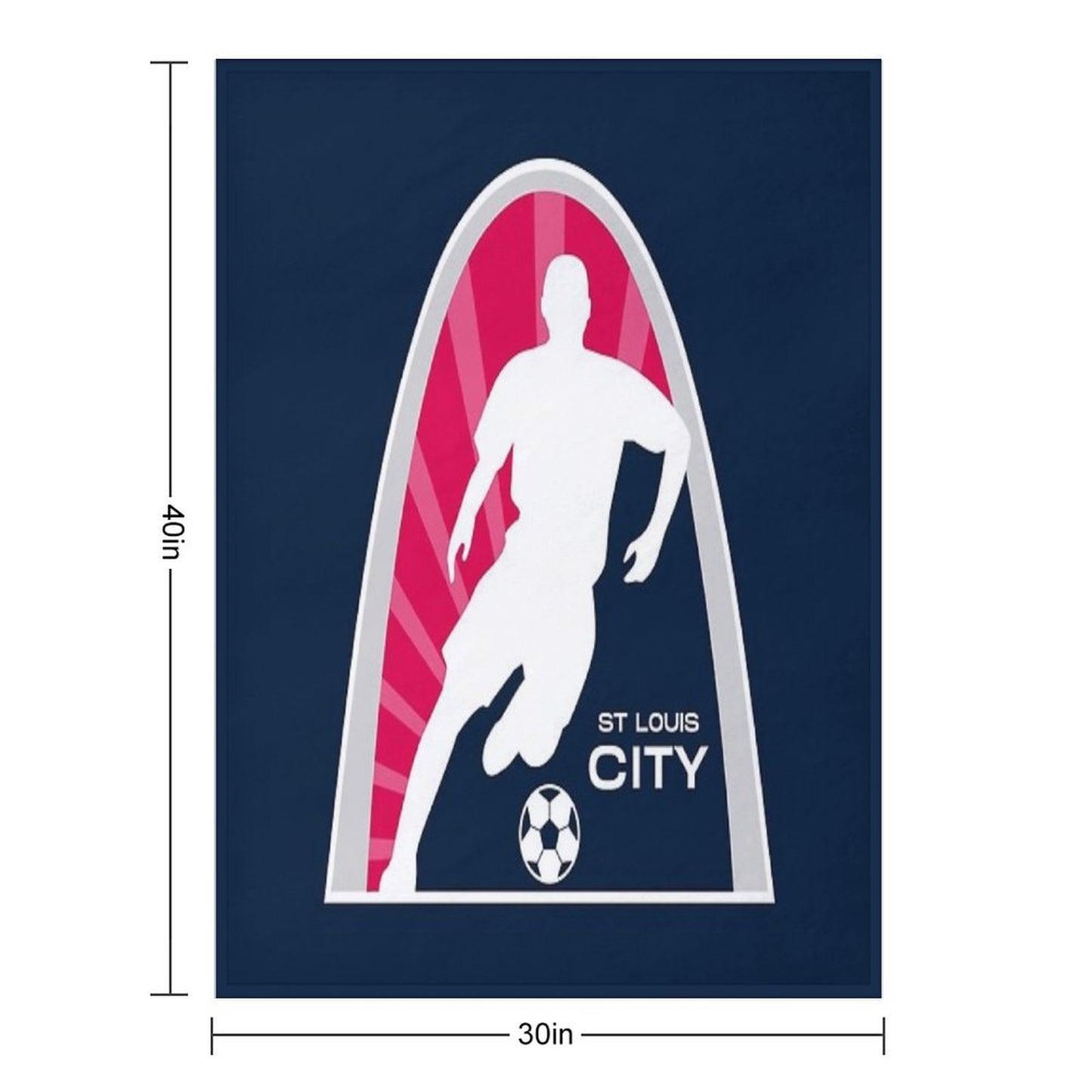 STL Soccer Dribble All-season Throw Blanket