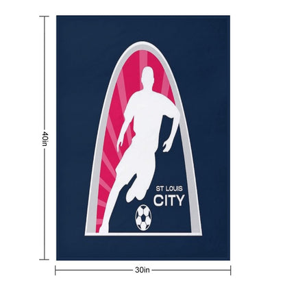 STL Soccer Dribble All-season Throw Blanket