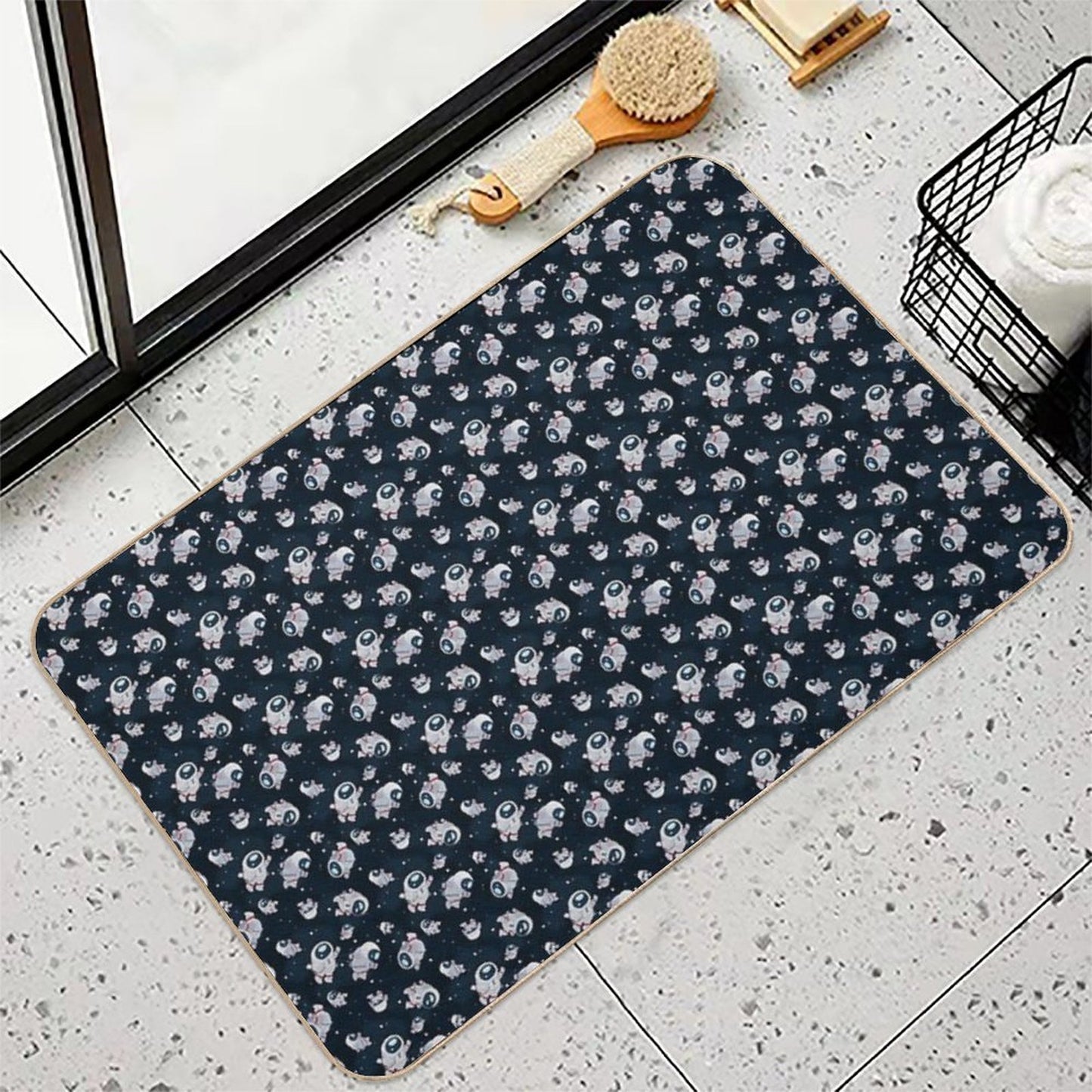Floating Astronauts  Rapid-Drying Bath Mat