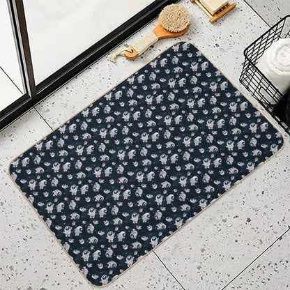 Floating Astronauts  Rapid-Drying Bath Mat