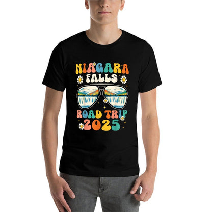 Niagara Falls Road Trip 2025 Sunglasses Family Vacation 2025  Summer-ready Fabric T-Shirt