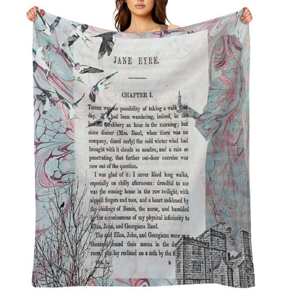 Jane Eyre Collage Gift-ready Throw Blanket